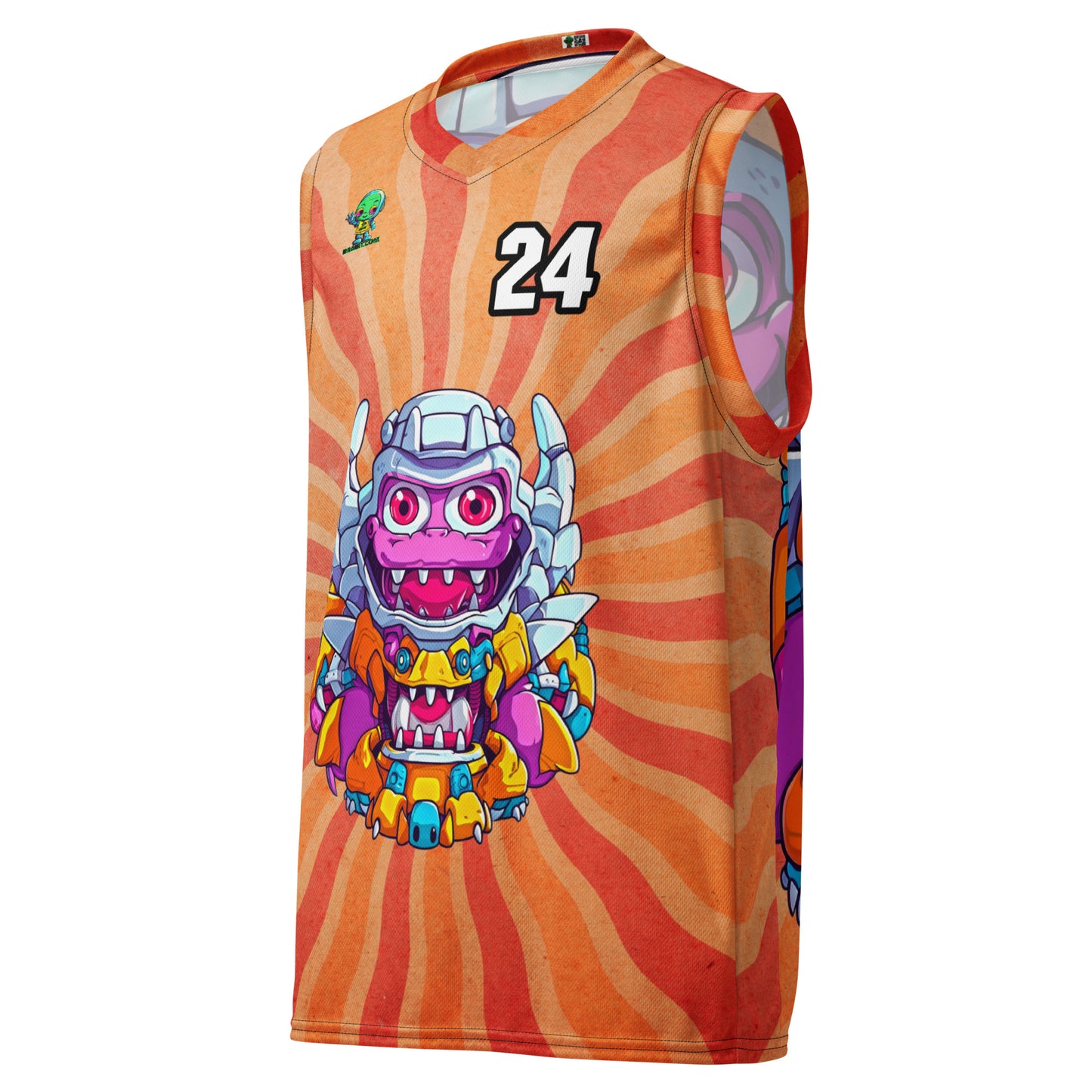 Cyber Critter - Recycled unisex basketball jersey - Solar Flare Colorway