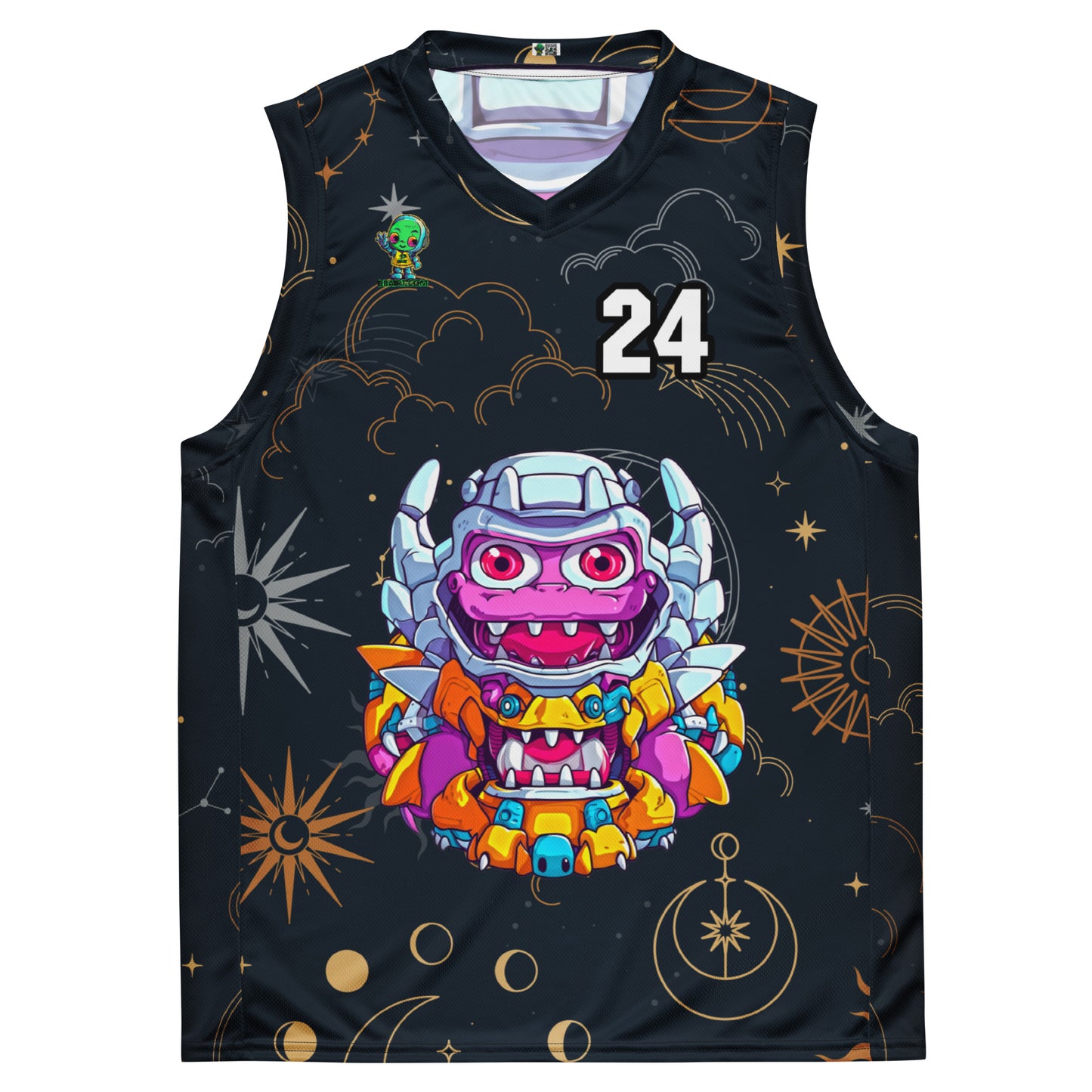 Cyber Critter - Recycled unisex basketball jersey - Starry Odyssey Colorway