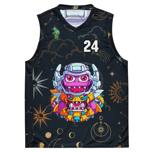 Cyber Critter - Recycled unisex basketball jersey - Starry Odyssey Colorway