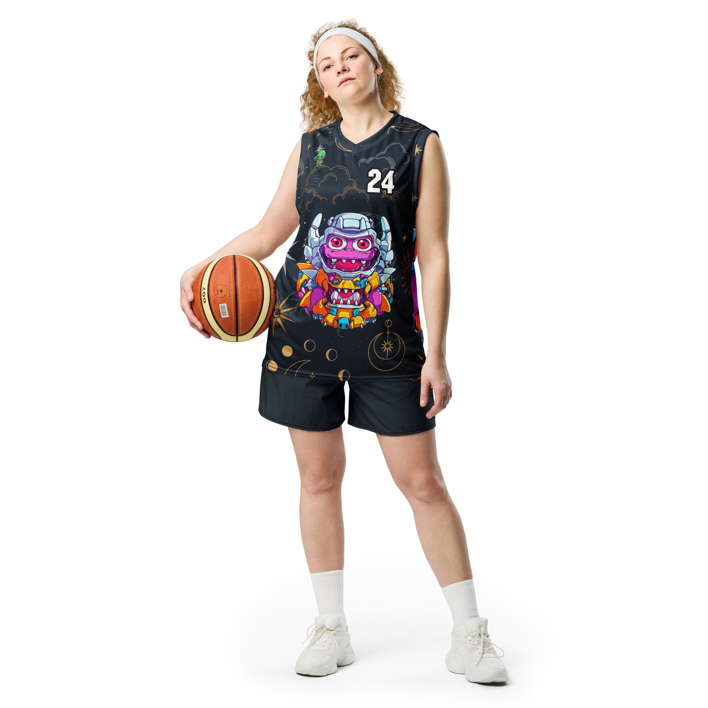 Cyber Critter - Recycled unisex basketball jersey - Starry Odyssey Colorway