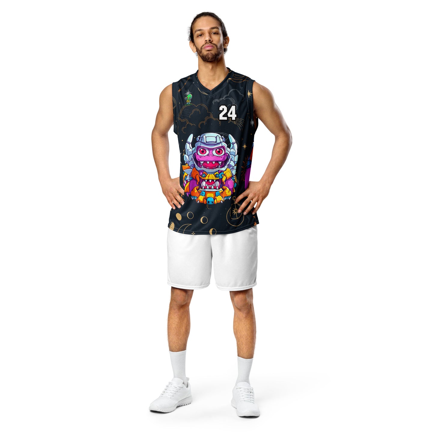 Cyber Critter - Recycled unisex basketball jersey - Starry Odyssey Colorway