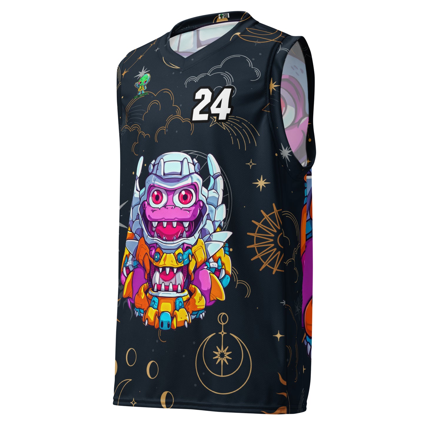 Cyber Critter - Recycled unisex basketball jersey - Starry Odyssey Colorway