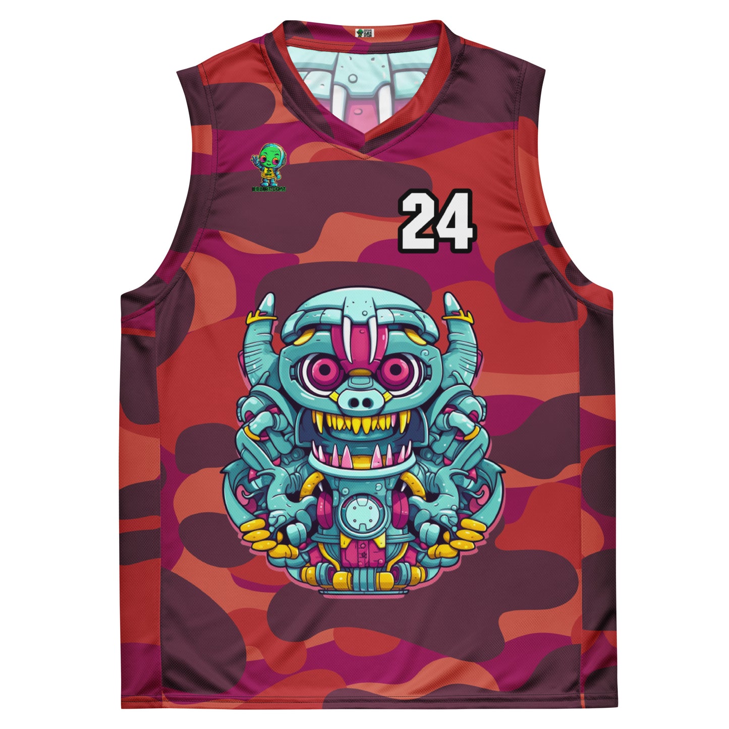 Gear Critter - Recycled unisex basketball jersey - Inferno Camo Colorway