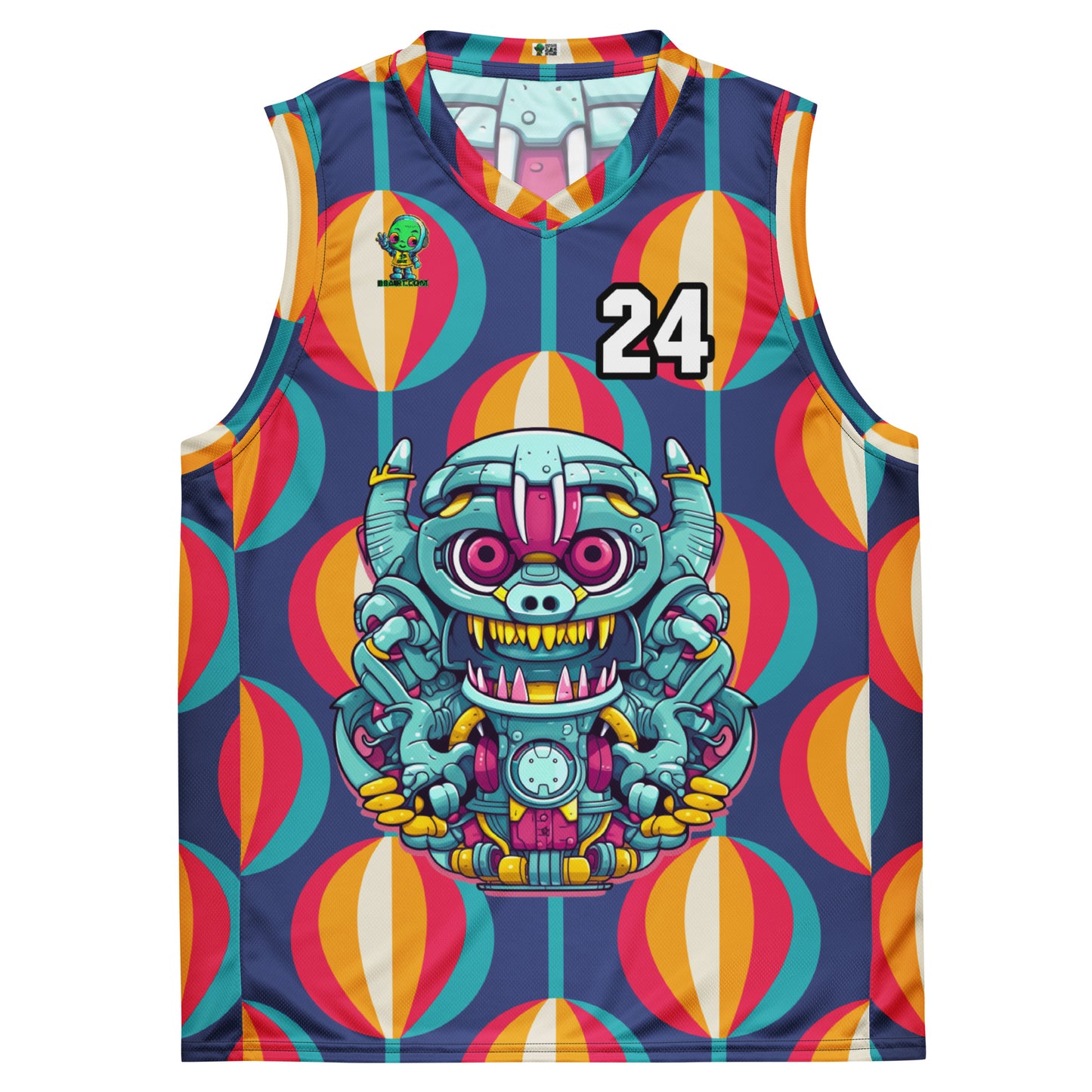 Gear Critter - Recycled unisex basketball jersey - Retro Carnival Colorway