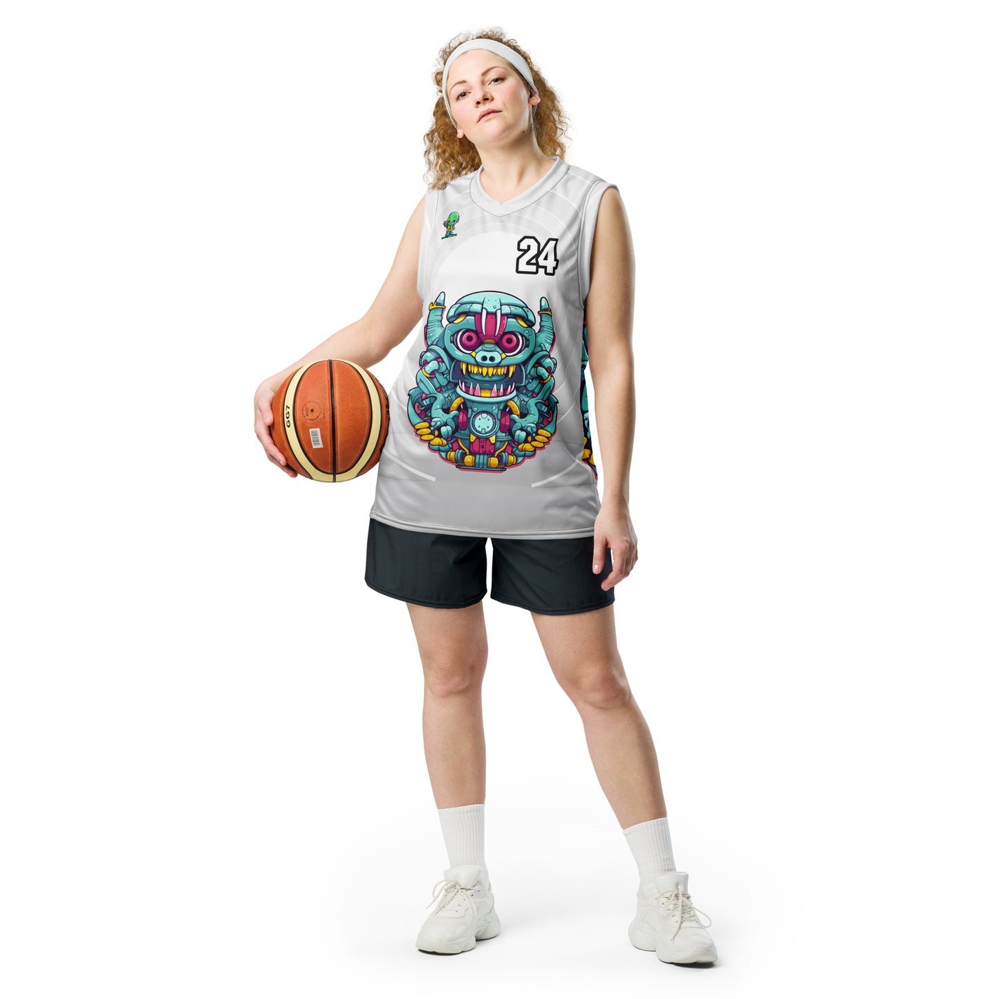 Gear Critter - Recycled unisex basketball jersey - Ivory Vortex Colorway