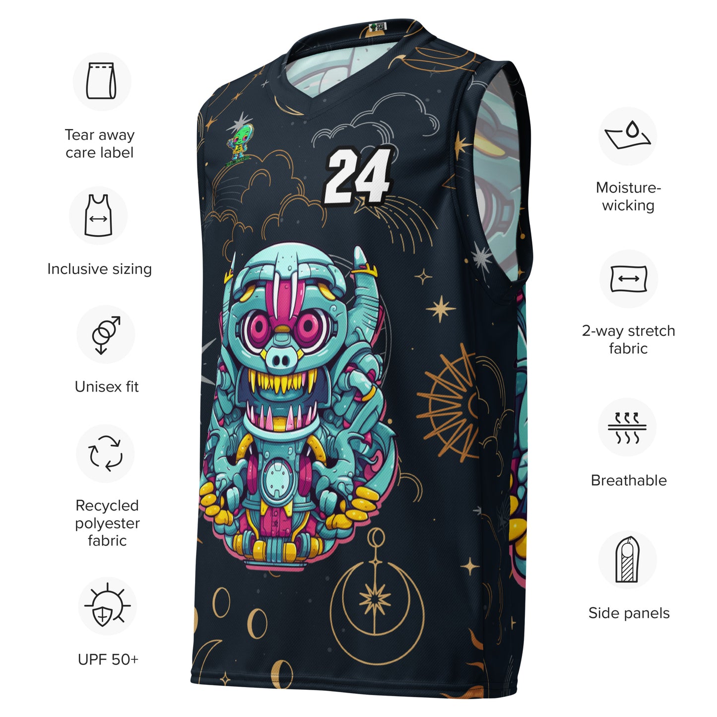 Gear Critter - Recycled unisex basketball jersey - Starry Odyssey Colorway