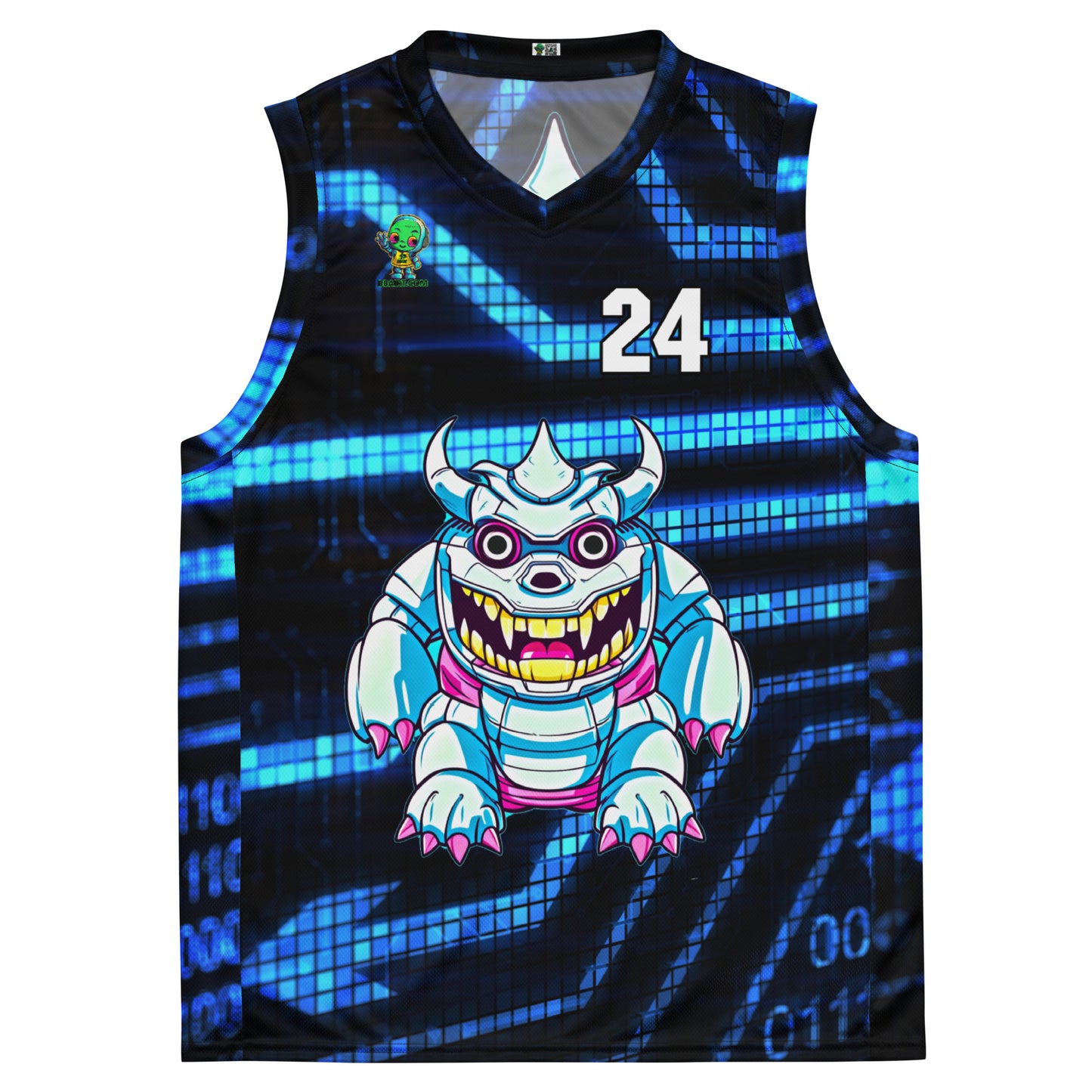 Kind Claw - Recycled unisex basketball jersey - Digital Pulse Colorway