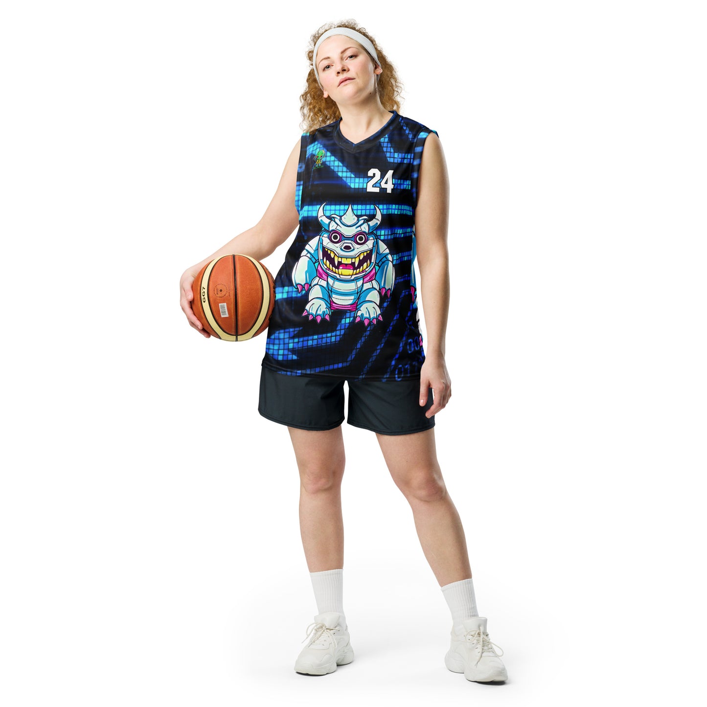 Kind Claw - Recycled unisex basketball jersey - Digital Pulse Colorway