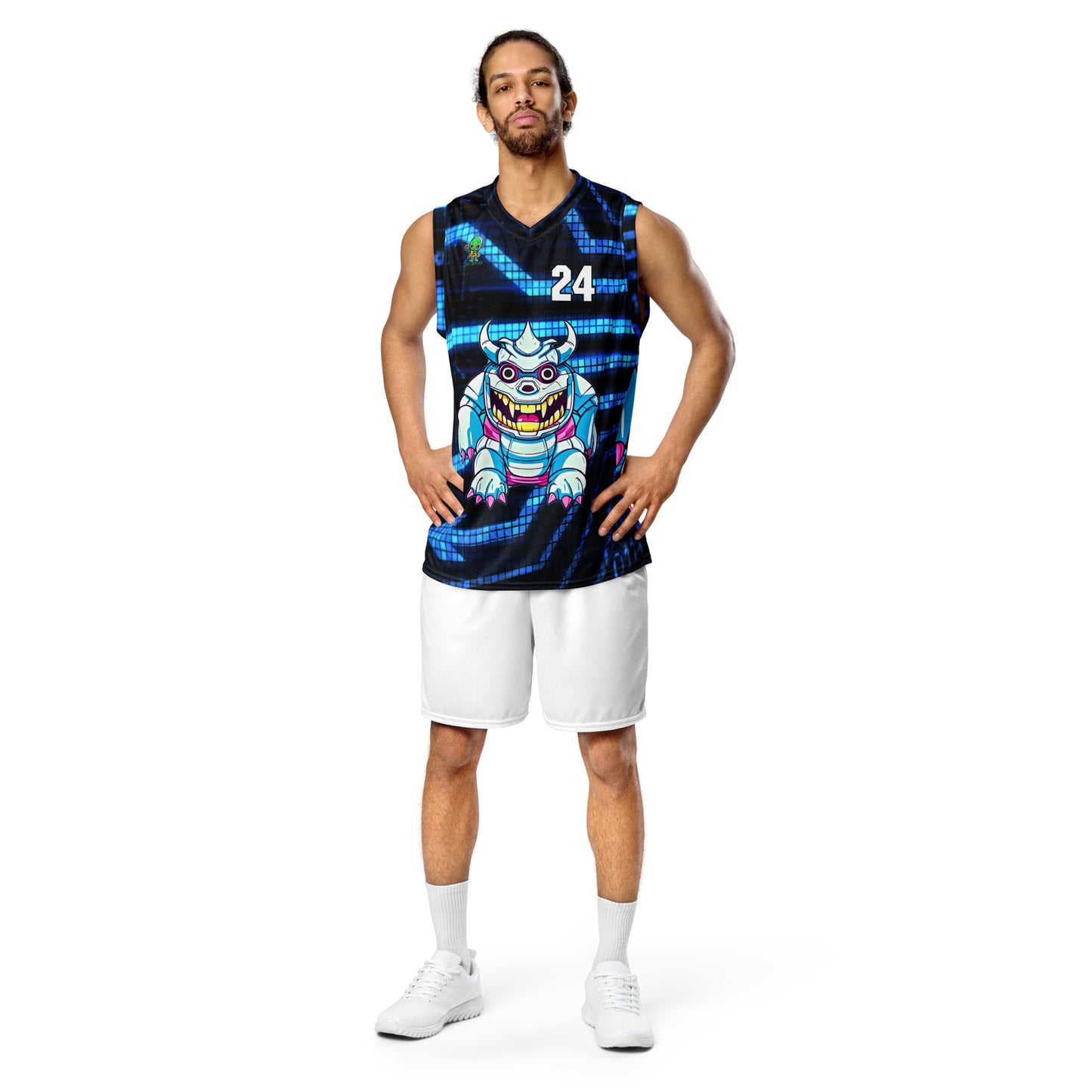 Kind Claw - Recycled unisex basketball jersey - Digital Pulse Colorway