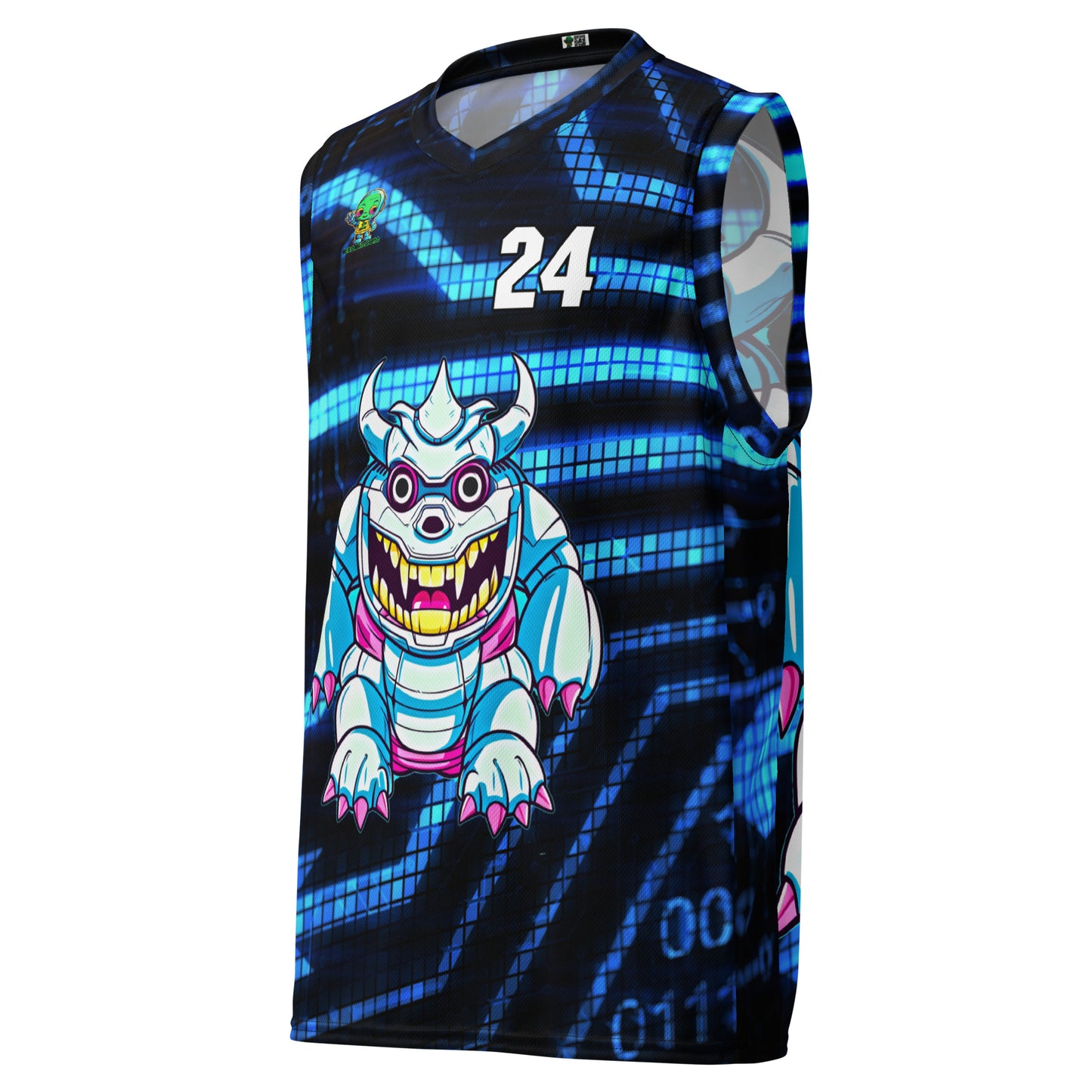 Kind Claw - Recycled unisex basketball jersey - Digital Pulse Colorway