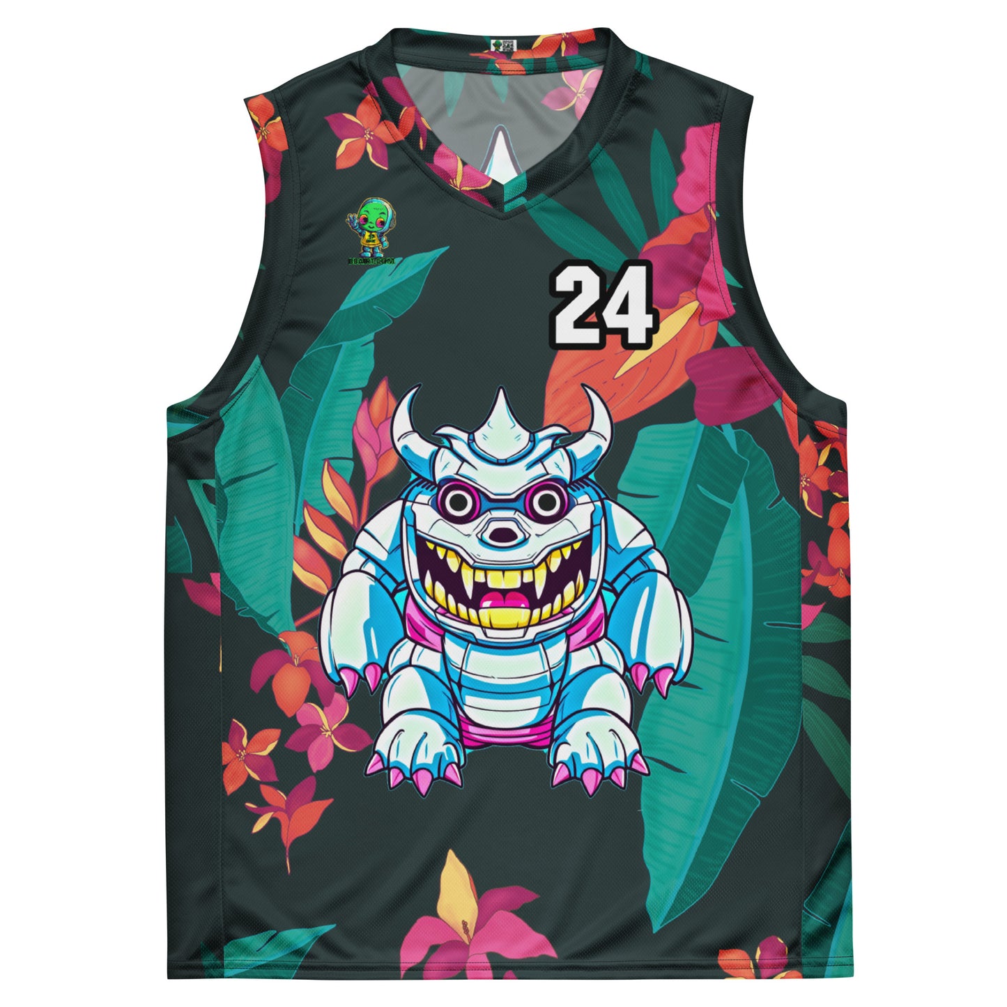 Kind Claw - Recycled unisex basketball jersey - Midnight Jungle Colorway