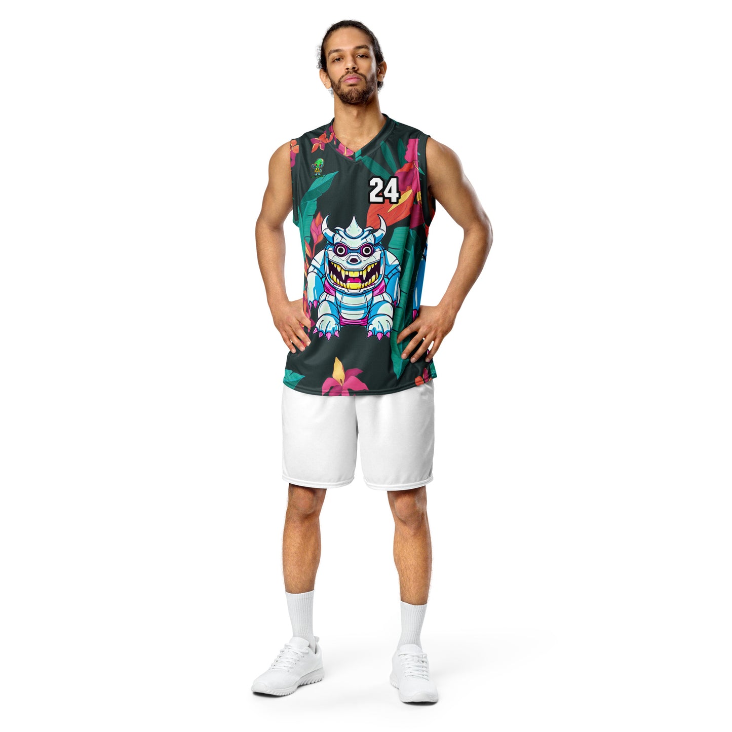 Kind Claw - Recycled unisex basketball jersey - Midnight Jungle Colorway