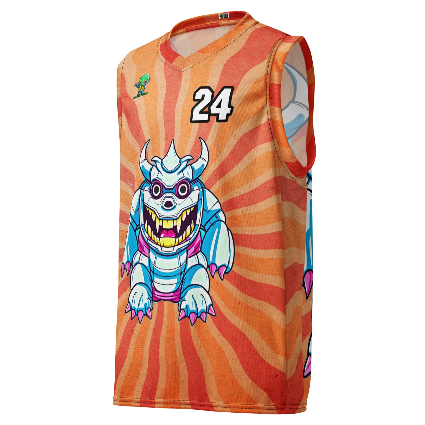 Kind Claw - Recycled unisex basketball jersey - Solar Flare Colorway