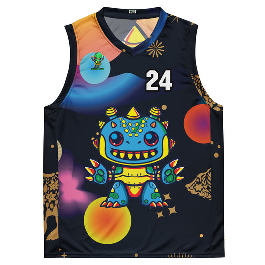 Zippy Zoid - Recycled unisex basketball jersey - Nebula Night Colorway