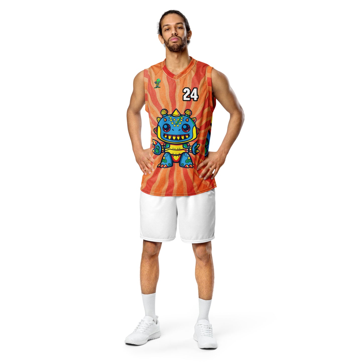 Zippy Zoid - Recycled unisex basketball jersey - Solar Flare Colorway