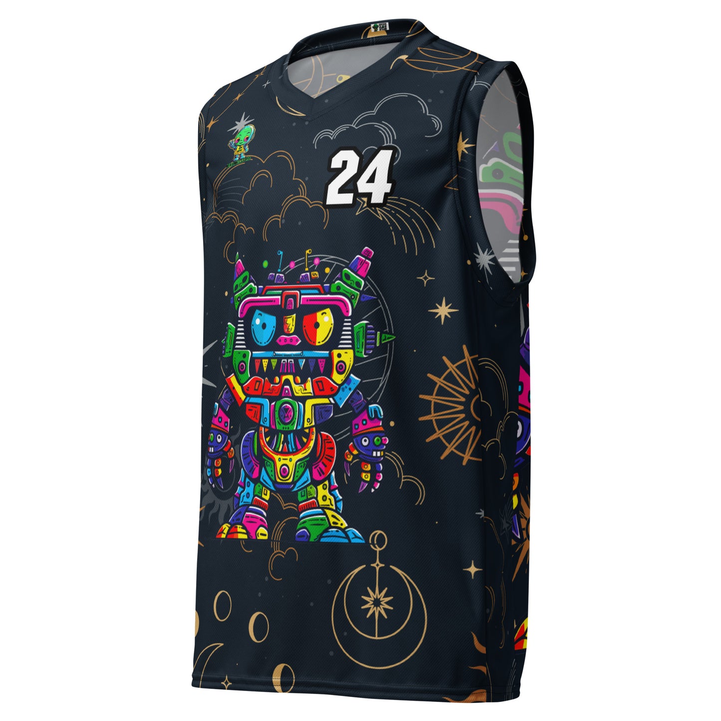 Robo Rebel - Recycled unisex basketball jersey - Starry Odyssey Colorway