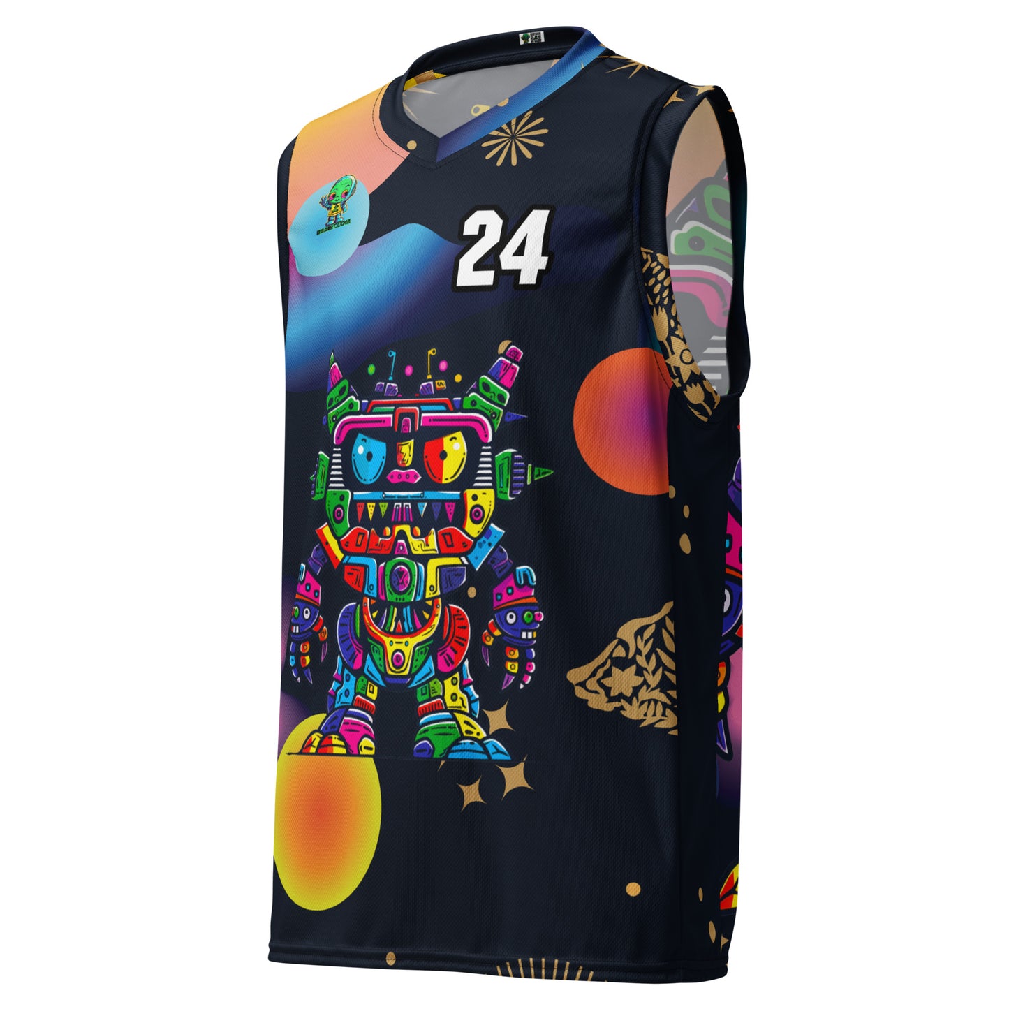 Robo Rebel - Recycled unisex basketball jersey - Nebula Night Colorway