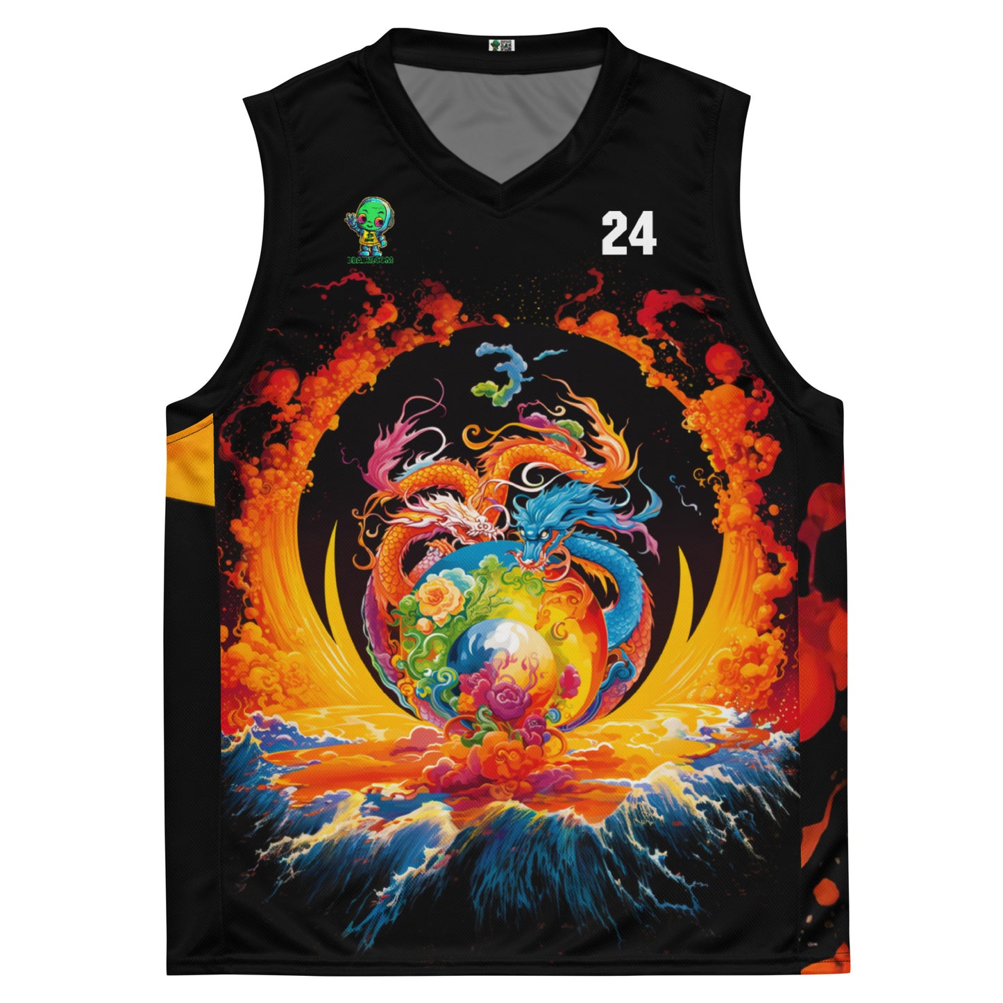 Eternal Harmony: Dual Dragon Basketball Jersey