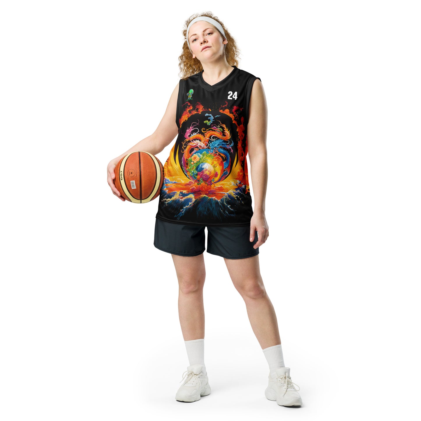 Eternal Harmony: Dual Dragon Basketball Jersey