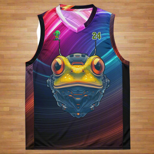 Techno Toad - Recycled unisex basketball jersey