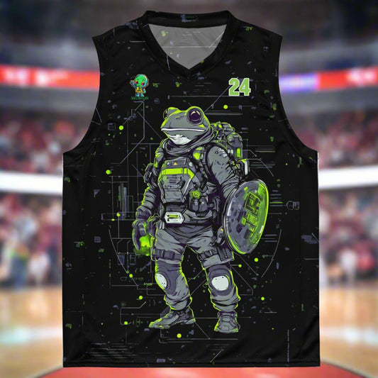 Quantum Croaker - Recycled unisex basketball jersey