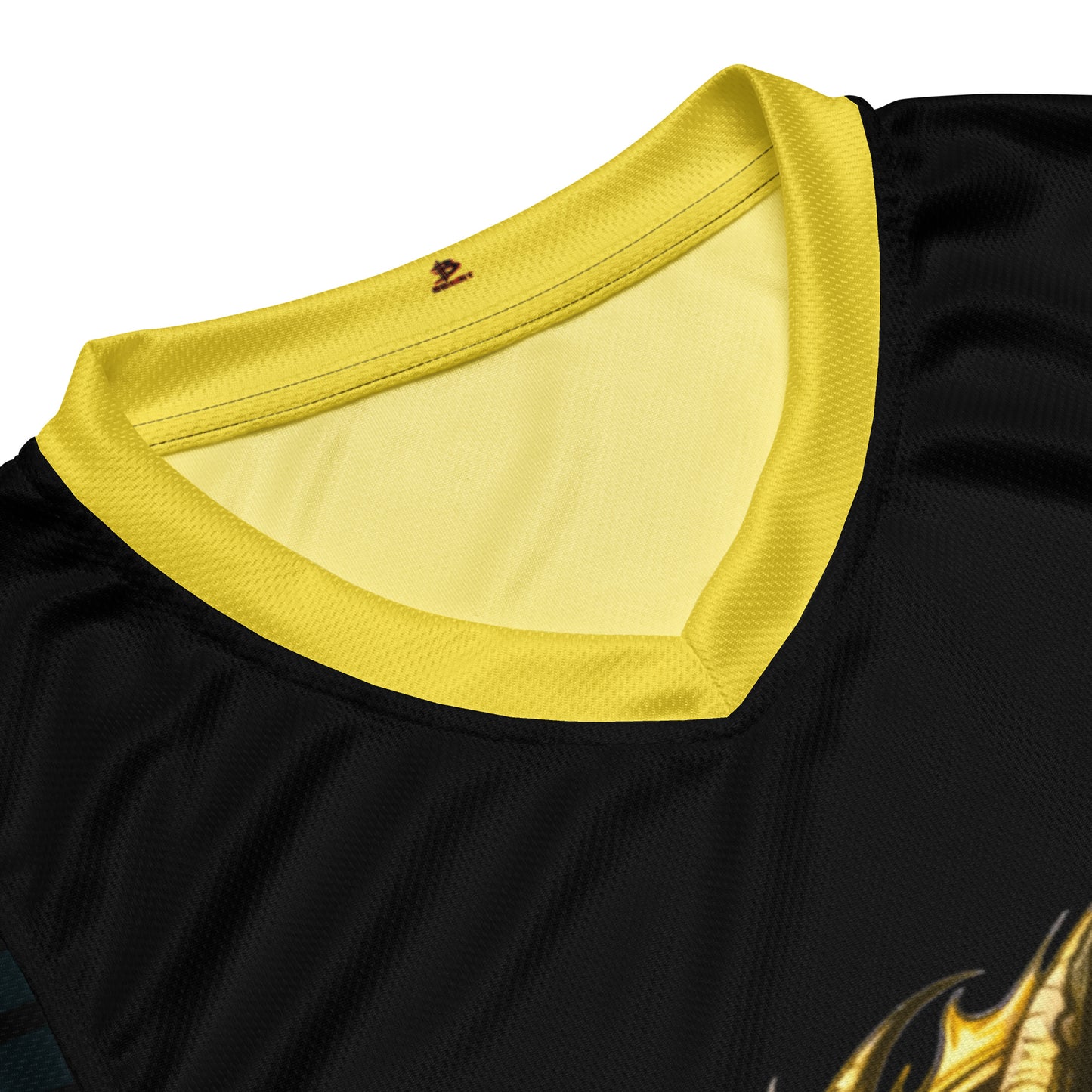 Zephyrion - Recycled unisex basketball jersey - Black and Gold