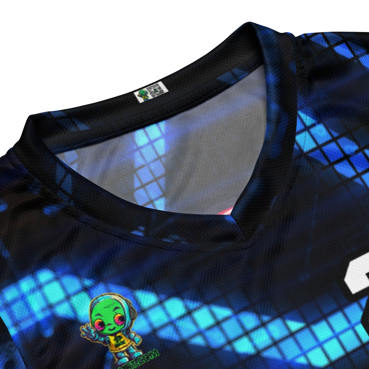 Robo Ranger - Recycled unisex basketball jersey - Digital Pulse