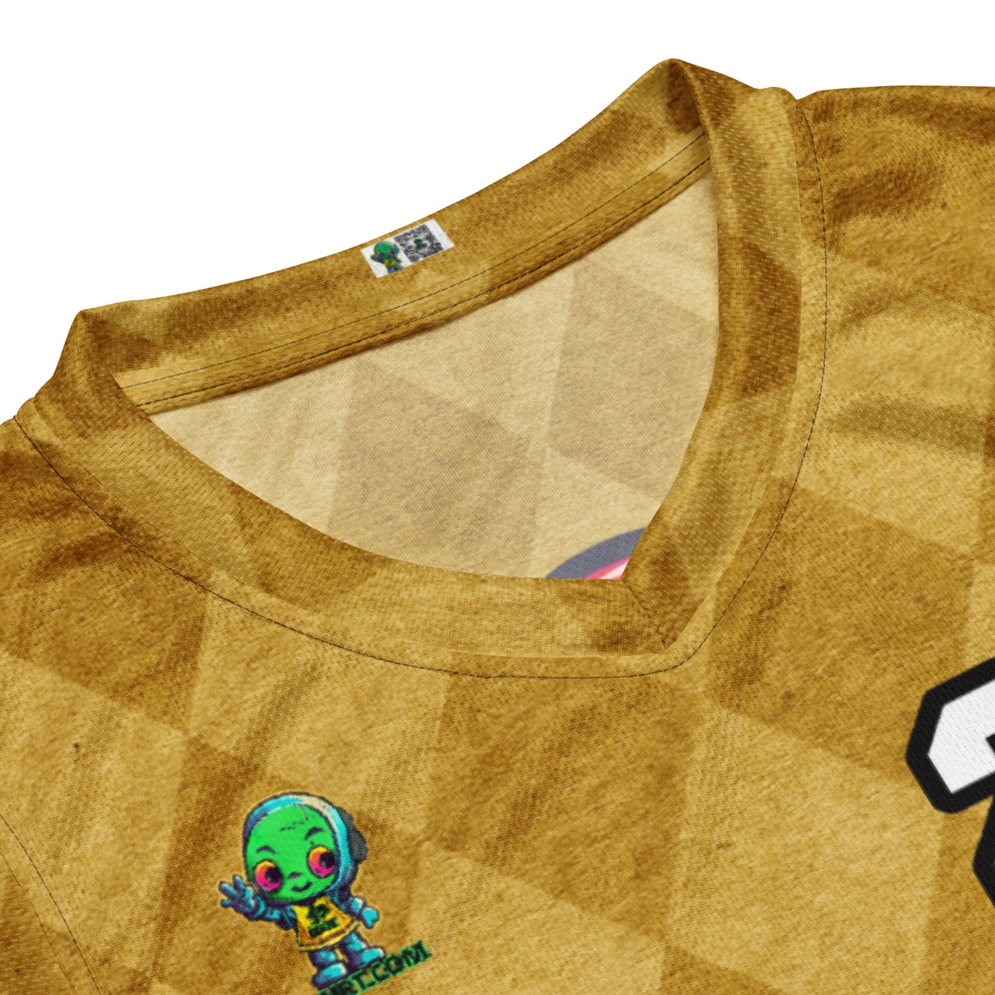 Robo Ranger - Recycled unisex basketball jersey - Golden Argyle