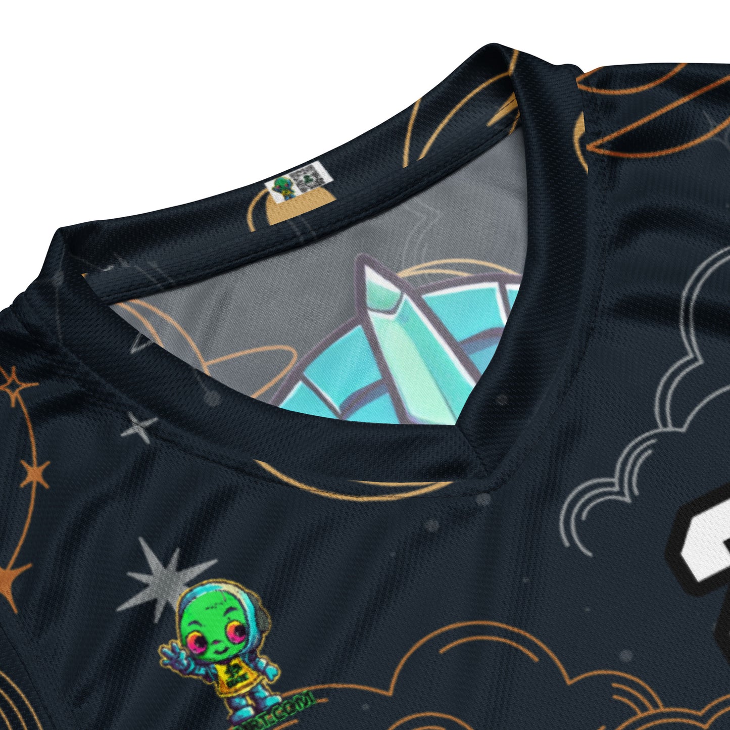 Rex the Reactor Watcher - Recycled unisex basketball jersey - Starry Odyssey Colorway