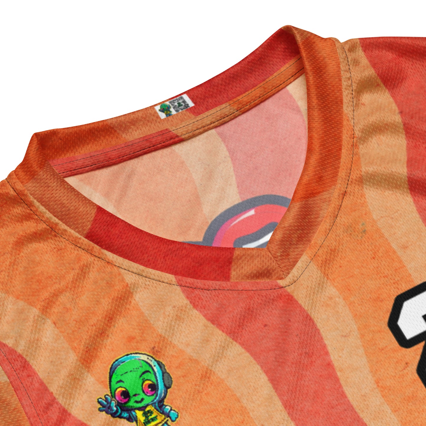 Robo Ranger - Recycled unisex basketball jersey - Solar Flare Colorway