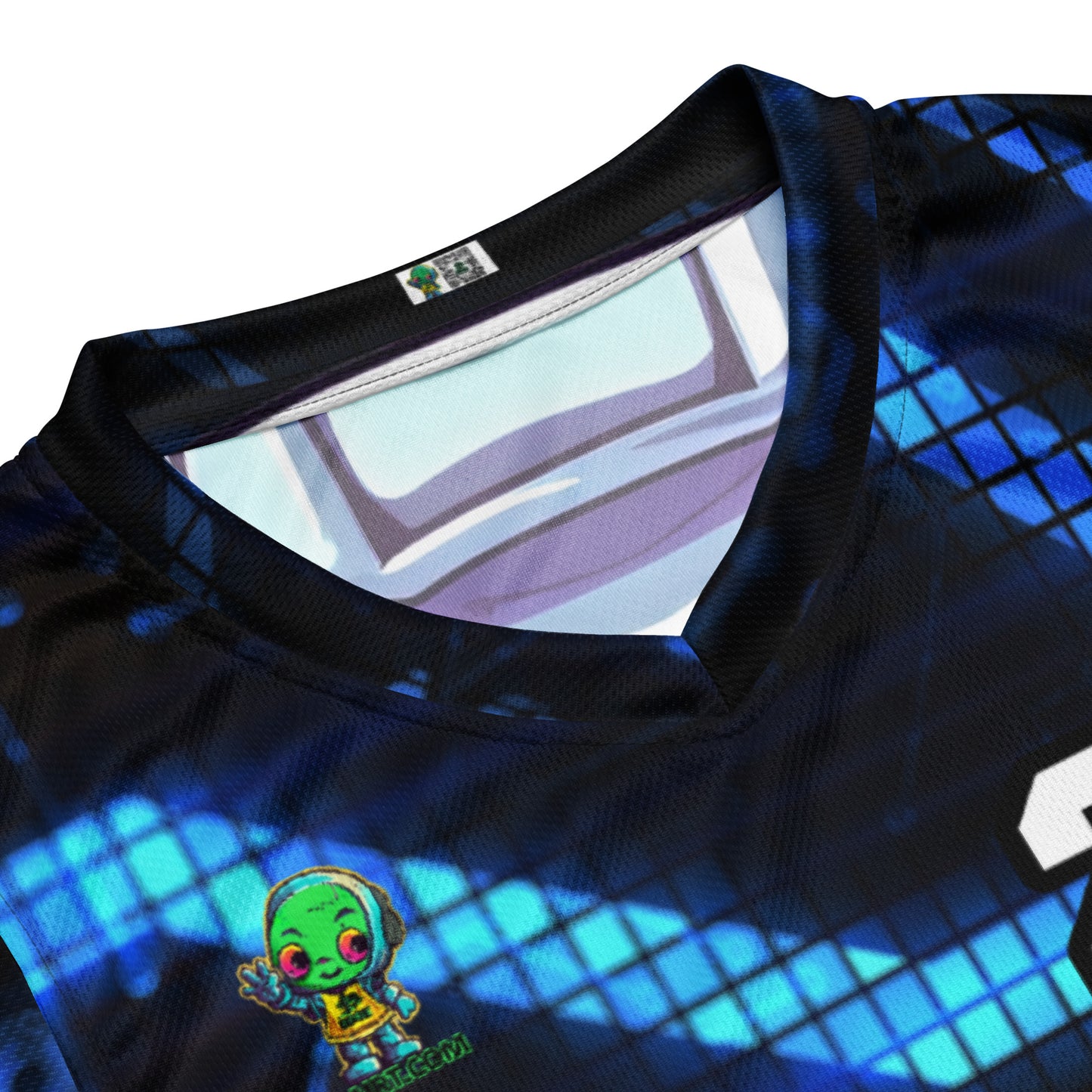 Cyber Critter - Recycled unisex basketball jersey - Digital Pulse Colorway