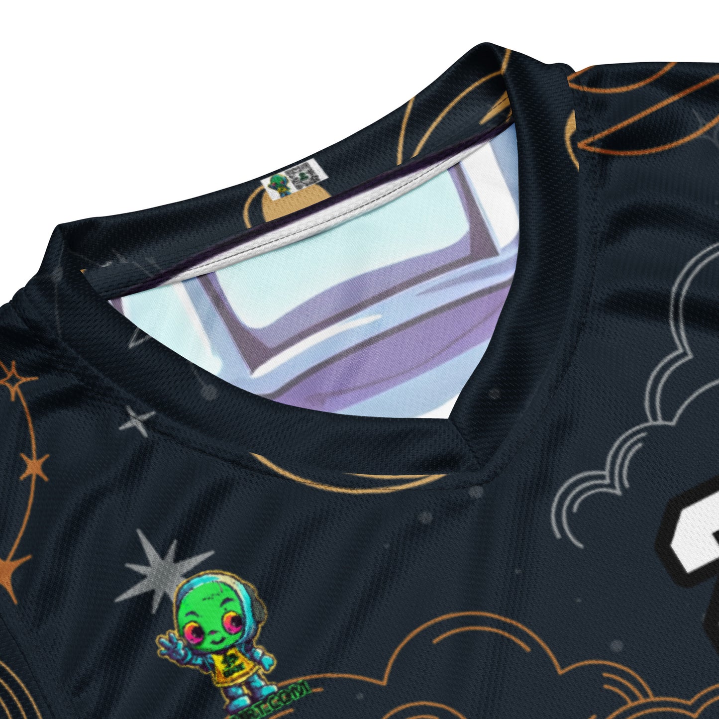 Cyber Critter - Recycled unisex basketball jersey - Starry Odyssey Colorway