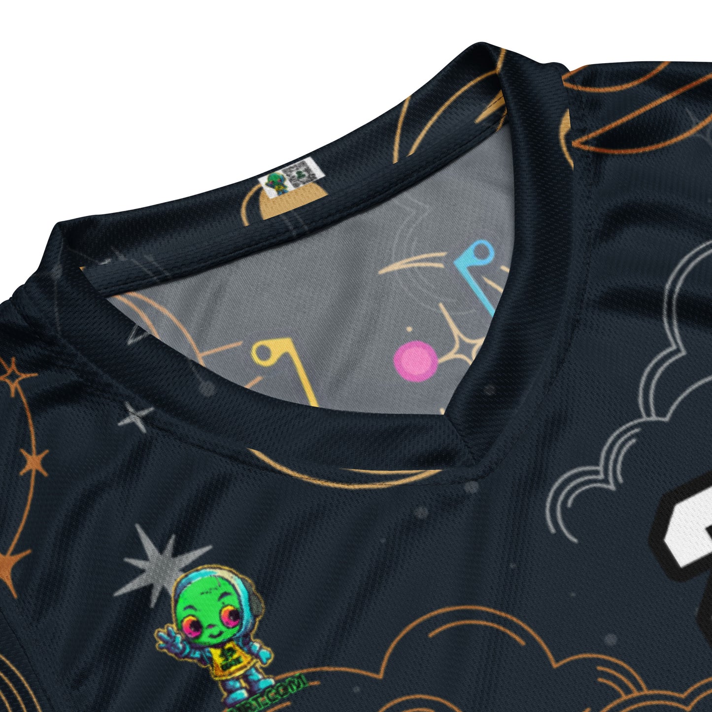 Robo Rebel - Recycled unisex basketball jersey - Starry Odyssey Colorway