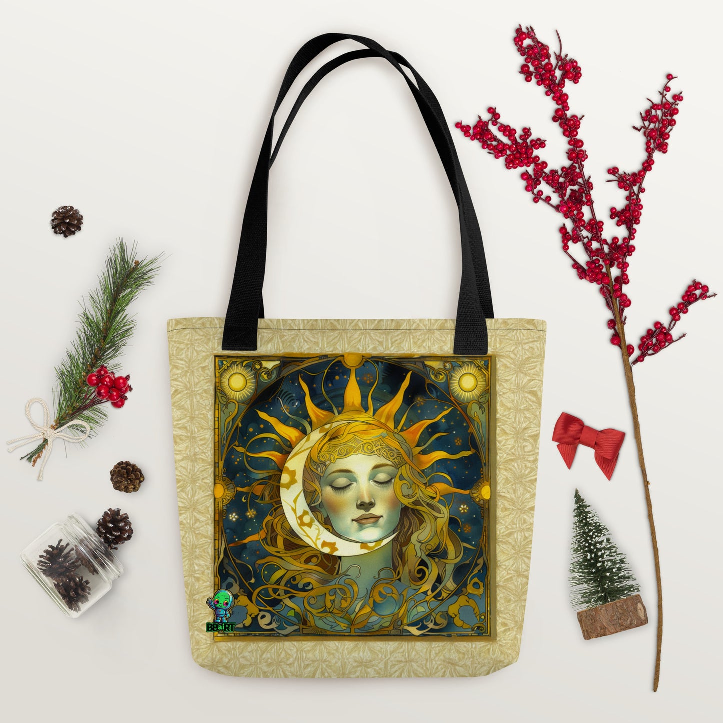 Cosmic Harmony: Sun and Moon Balance - Eco Tote Bag