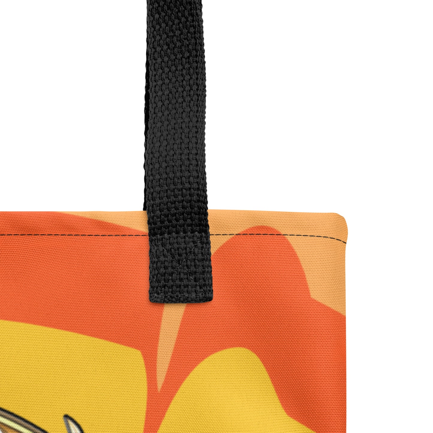 Elemental Harmony: Fiery Phoenix and Calm Lotus - Tote bag