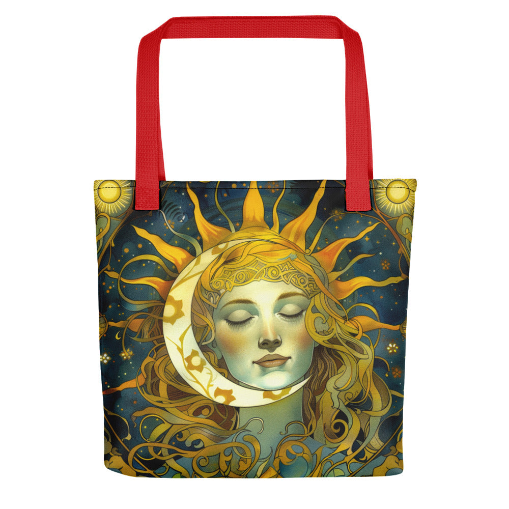 Cosmic Harmony: Sun and Moon Balance - Eco Tote Bag