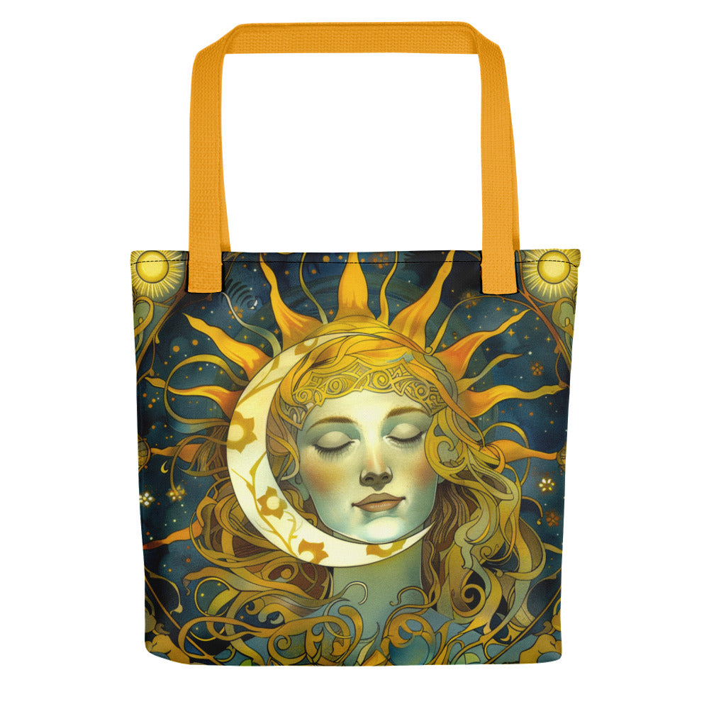 Cosmic Harmony: Sun and Moon Balance - Eco Tote Bag