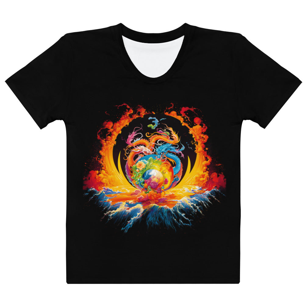 Eternal Harmony: Dual Dragon Women's T-Shirt