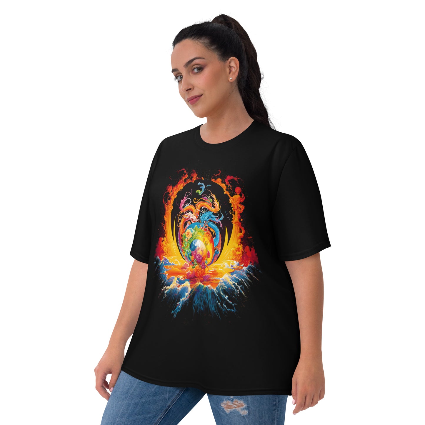 Eternal Harmony: Dual Dragon Women's T-Shirt