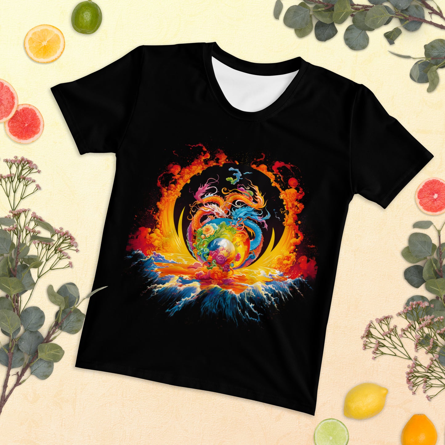 Eternal Harmony: Dual Dragon Women's T-Shirt