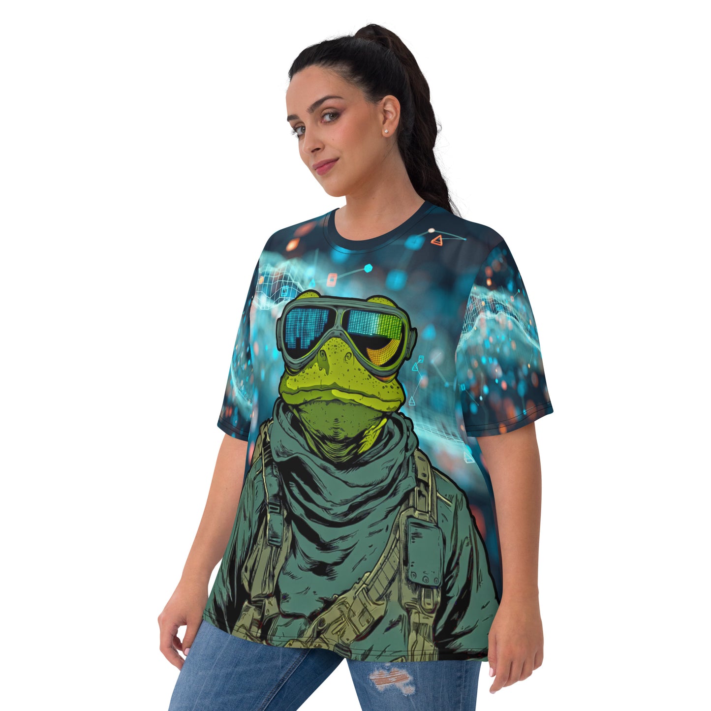 Lily Pad Recon - Women's All-Over Print Crew Neck Tee