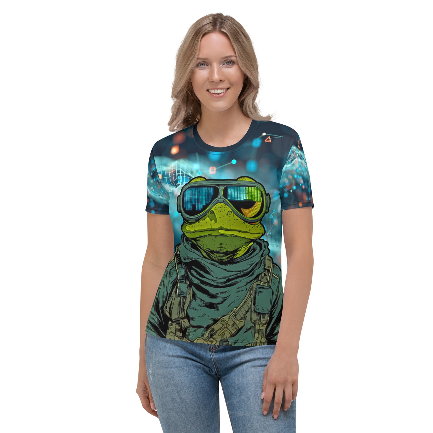 Lily Pad Recon - Women's All-Over Print Crew Neck Tee