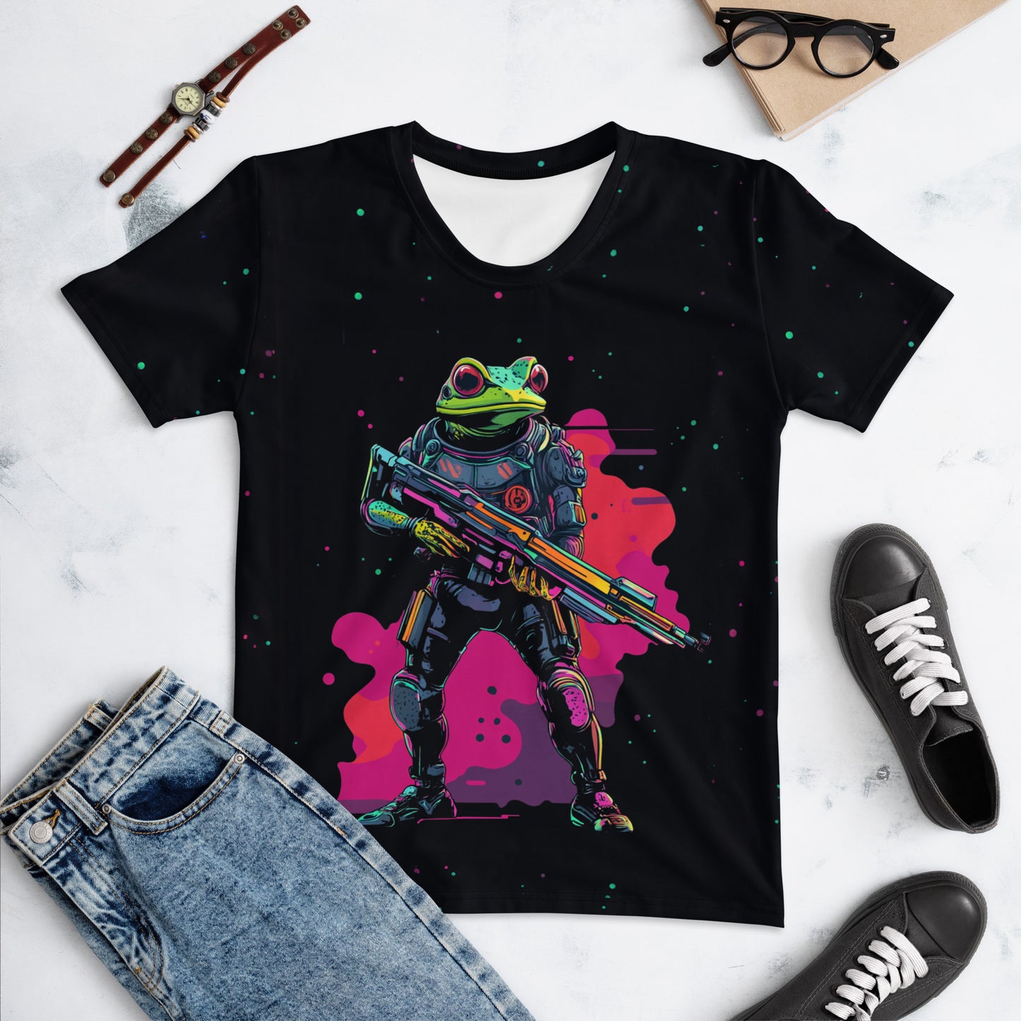 Galactic Ribbit - Womens T-Shirt