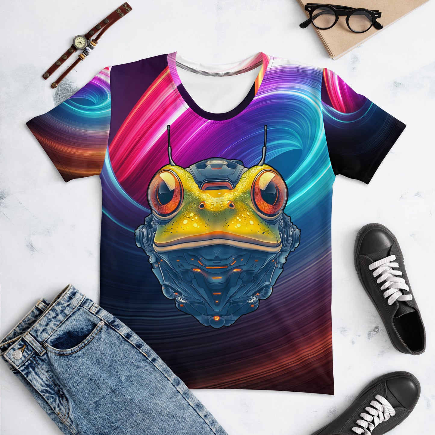 Techno Toad - Women's All-Over Print T-shirt