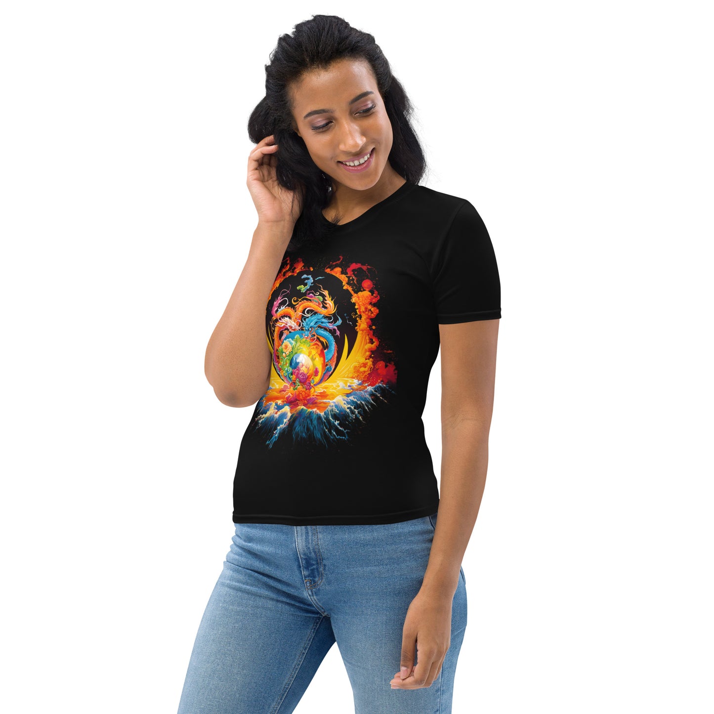 Eternal Harmony: Dual Dragon Women's T-Shirt