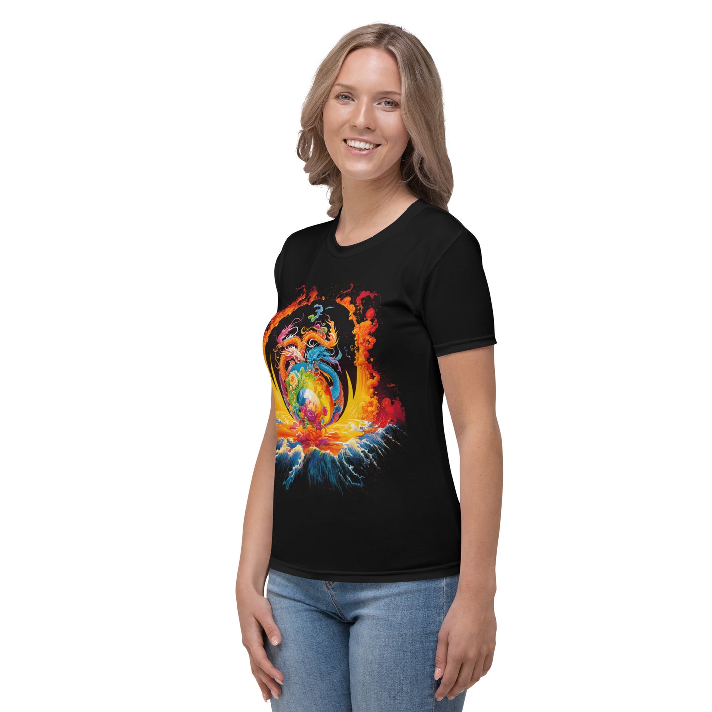 Eternal Harmony: Dual Dragon Women's T-Shirt