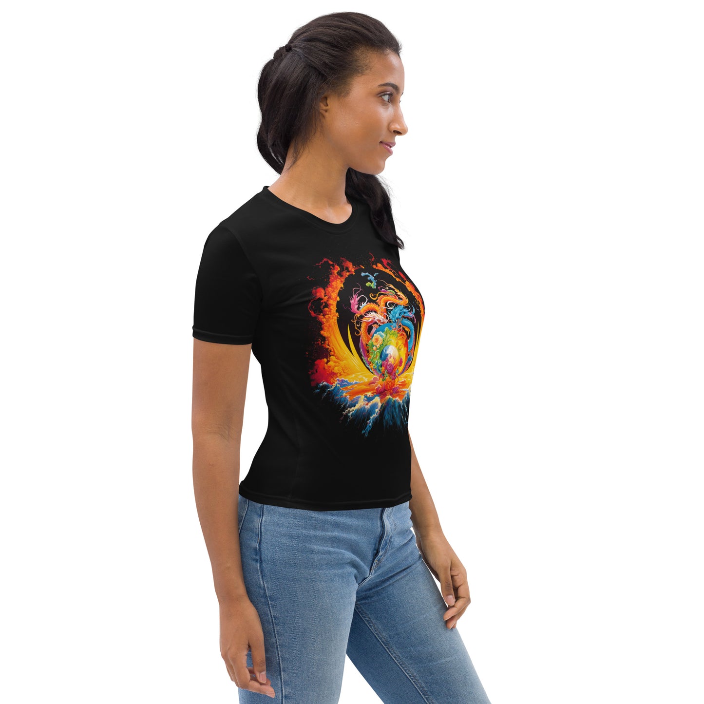 Eternal Harmony: Dual Dragon Women's T-Shirt