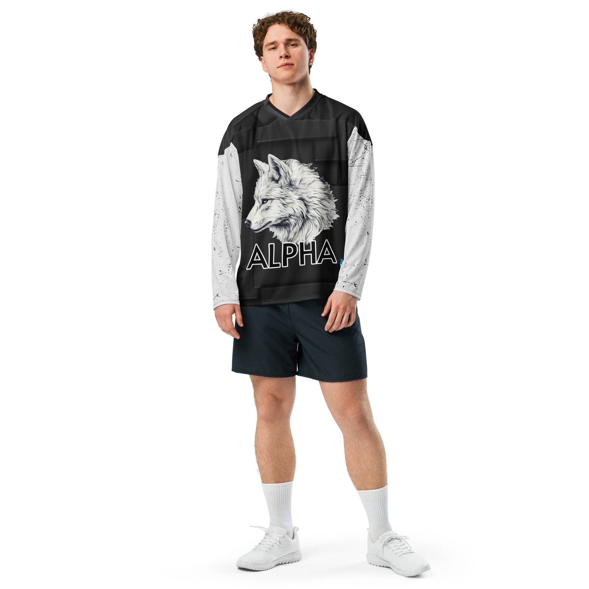 Alpha Wolf - Recycled hockey fan jersey - BBairt