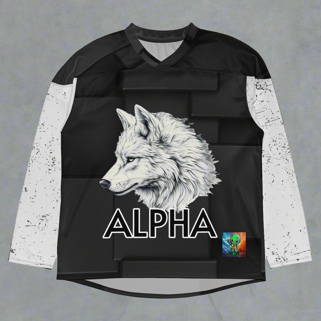 Alpha Wolf - Recycled hockey fan jersey - BBairt