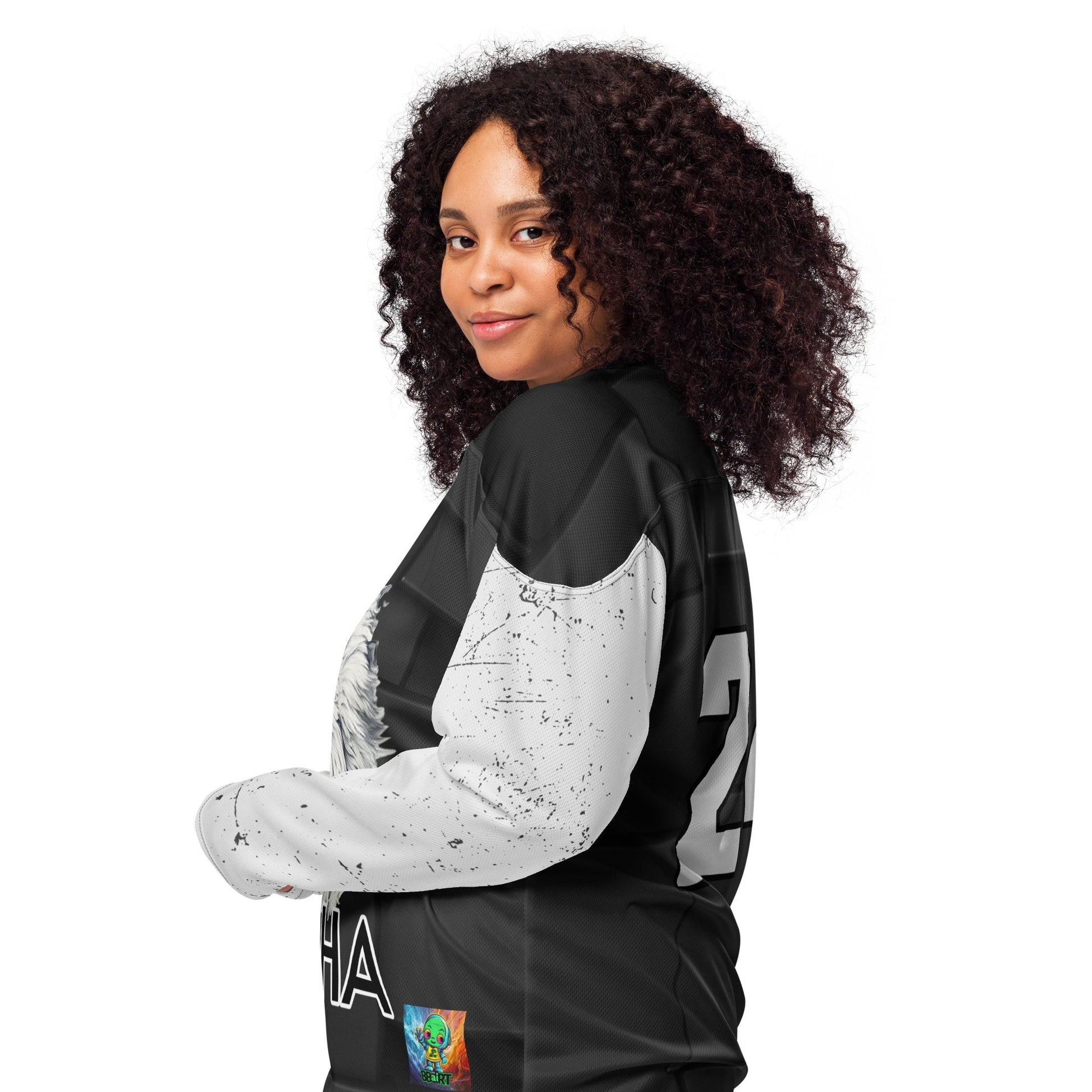 Alpha Wolf - Recycled hockey fan jersey - BBairt